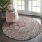 Homeroots 4 ft. Round Gray & Gold Medallion Area Rug 385267 - alternate 3